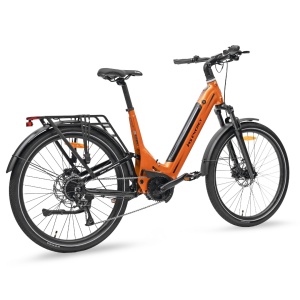 Bicicletă electrică SUV MS Energy Mokosha C502, motor central Ananda M60 de 250 W, cuplu 70 Nm, baterie 48 V, 12 Ah, autonomie 60–120 km, portocaliu - Img 2
