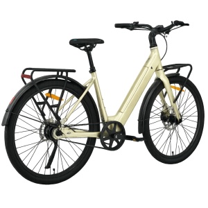 Bicicletă electrică urbană MS Energy Zorya Plus C500, motor Ananda R400 de 250 W, cuplu 45 Nm, viteză maximă 25 km/h, autonomie 55–80 km, baterie 36 V, 10 Ah, Auriu argintiu - Img 3