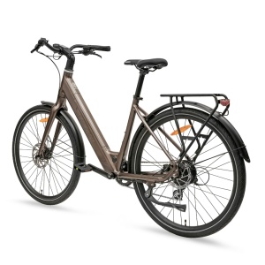 Bicicletă electrică urbană MS Energy Zorya C50, motor Ananda M131 de 250 W, cuplu 42 Nm, viteză maximă 25 km/h, autonomie 55–80 km, baterie 36 V, 10 Ah, 360 Wh, 8 viteze Shimano, Bronz - Img 3