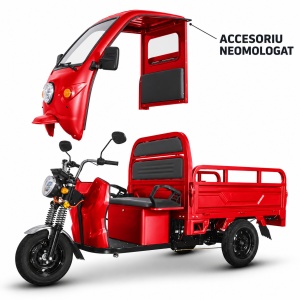 Cabina VT5 ROSU Triciclu Electric, Voltarom Hercules, Metal - Img 3