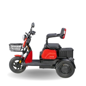 Triciclu Electric, Fara Permis, Motor 1000W, APM2 Rosu, Autonomie pana la 36km, viteza maxima 25 km pe ora, Omologat RAR, voltarom.ro,291724