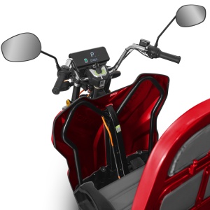 Voltarom Hercules, motor 3900W, 72V, 120Ah, 120km autonomie, viteza maxima 25 km pe ora, Triciclu electric Fara Permis, Rosu - Img 4