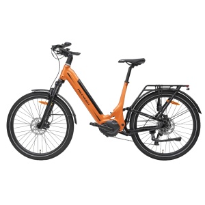 Bicicletă electrică SUV MS Energy Mokosha C502, motor central Ananda M60 de 250 W, cuplu 70 Nm, baterie 48 V, 12 Ah, autonomie 60–120 km, portocaliu - Img 3