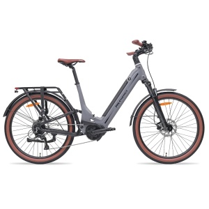 Bicicletă electrică SUV MS Energy Mokosha C502, motor central Ananda M60 de 250 W, cuplu 70 Nm, baterie 48 V, 12 Ah, autonomie 60–120 km, gri - Img 2