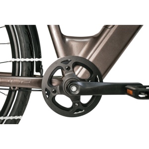 Bicicletă electrică urbană MS Energy Zorya C50, motor Ananda M131 de 250 W, cuplu 42 Nm, viteză maximă 25 km/h, autonomie 55–80 km, baterie 36 V, 10 Ah, 360 Wh, 8 viteze Shimano, Bronz - Img 10
