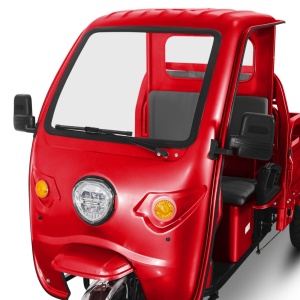 Triciclu electric 3900W, Voltarom VT5 Fara permis, 72V, 80Ah, vit maxima 25 Km pe ora, Rosu, Autonomie 70Km, Cu cabina - Img 8