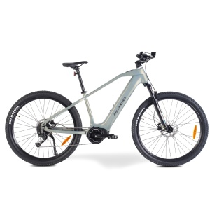 Bicicletă electrică MTB MS Energy Perun M200, motor central Ananda 250W, baterie 48V 15Ah, autonomie 90–130 km, auriu special