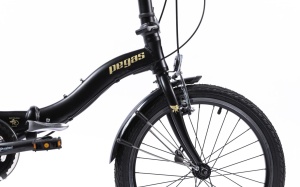 Bicicleta Pliabila Pegas Camping 3S Negru Mat ( AL ), voltarom.ro,8408