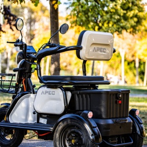 Triciclu Electric, Fara Permis, Motor 1000W, APM2 Rosu, Autonomie pana la 36km, viteza maxima 25 km pe ora, Omologat RAR, voltarom.ro,291748