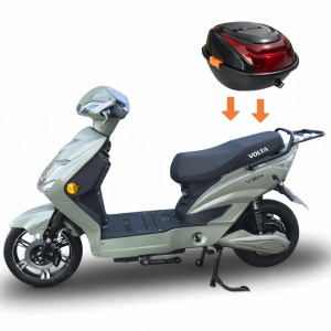 Pachet Scuter Electric (Bicicleta), Fara Permis, Cu Pedale Volta SX - 220 W, viteza maxima 25 km pe ora, Verde + Cutie Portbagaj