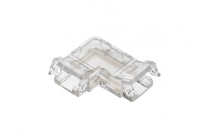 Conector 8mm transparent pentru benzi COB la un unghi de 90 de grade