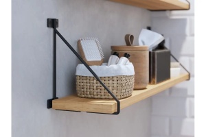 Suport raft BAR, 21x17 cm, black mat