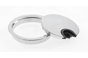 Trecere cablu birou LBF, 80mm, crome - Img 2