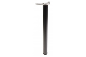 Picior pentru masă rotund din aluminiu reglabil, negru, 60x710