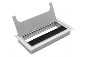 Trecere cablu Merida rectangular, 80x160mm, aluminiu