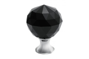 Buton Zamak Crystal Palace A 30mm crom + CRISTAL NEGRU