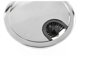 Trecere cablu birou LBF, 80mm, crome - Img 3