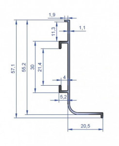 Profil Gola J HC L: 4m Aluminiu - Img 2