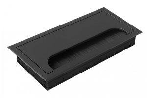 Trecere cablu Merida rectangular, 80x160mm, negru - Img 1