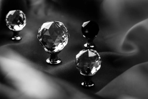 Buton Zamak Crystal Palace A 30mm crom + CRISTAL NEGRU - Img 4