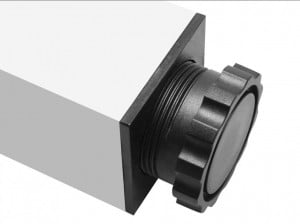 Picior pentru masă pătrat din aluminiu reglabil, inox , 60x60x710 - Img 2