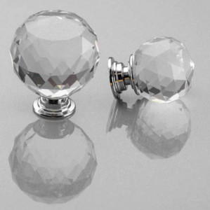Buton Crystal Palace J 40 mm (crom + CRISTAL) - Img 2