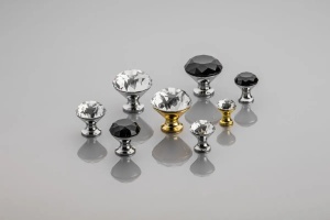 Buton Zamak Crystal Palace A 30mm crom + CRISTAL NEGRU - Img 5