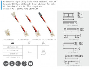 Conectorul 8mm XC11 pentru benzi LED SLIM - Img 2