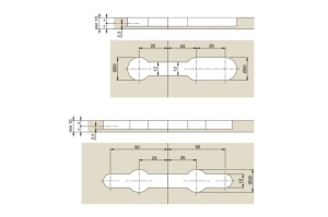 Conector pentru blat, min T10, L50