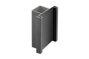 Profil Gola dublu T verical (VELLO), 3m, negru mat