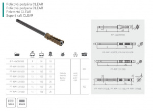 Suport invizibil pentru rafturi GTV, 10x145mm - Img 2