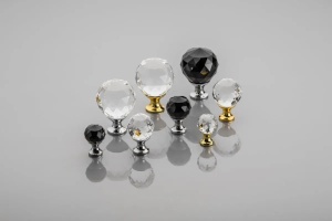 Buton Zamak Crystal Palace A 30mm aur + CRISTAL - Img 2