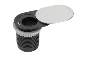 Priza incorporabila 1 locas si 1 USB, Inox