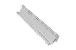 Profil colt aplicat L=2 m,aluminiu GLAX, alb, pentru bandă LED