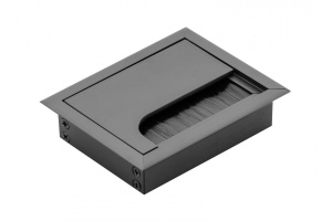 Trecere cablu Merida rectangular, 80x100mm, negru