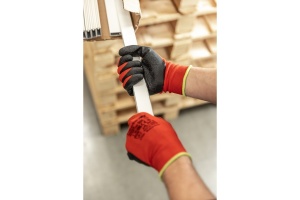 Mănuși de protecție acoperite cu latex RODER roșu/negru, marimea 10 - Img 2