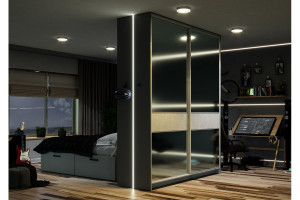 Profil din aluminiu LED GLAX negru mat 2 m (încastrat) - Img 3