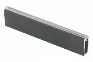 Set bara haine dreptunghiulara 33x12 mm, 3 ml, suport inclus, antracit