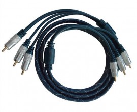 Cablu 3 RCA - 3 RCA 1.5M Gold