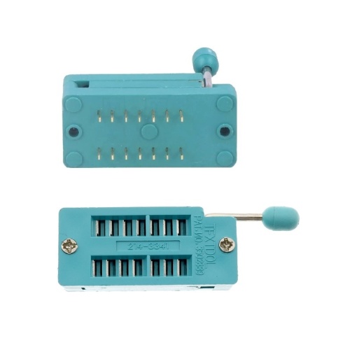Soclu test ZIF DIP14 PCB/THT
