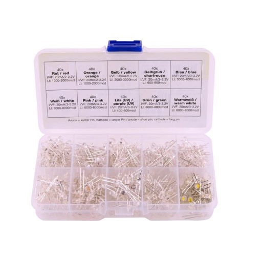 Sortiment 400 diode LED 3mm