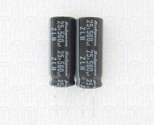 560uF/25V Rubycon Low ESR