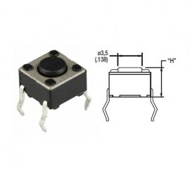 Tact switch / push key 6x6x4mm PCB