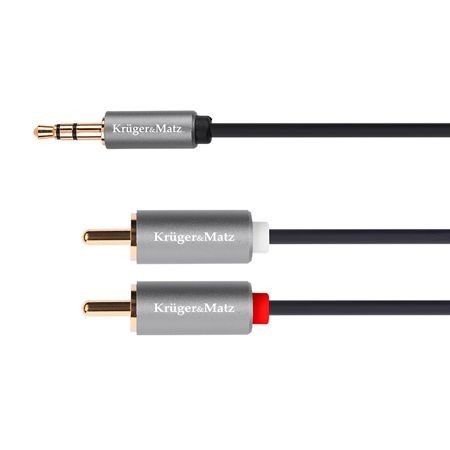 Cablu Jack 3,5 / 2x RCA 1M K&M Gold