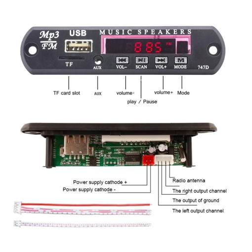 Modul MP3 Player & Radio FM + telecomanda