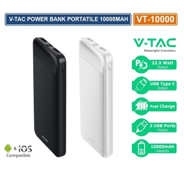 Acumulator Li-Po 10000mAh 22,5W PowerBank - Img 2