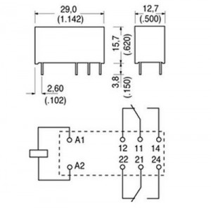 Releu RT424012 12V 250V/8A - Img 2