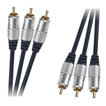 Cablu 3x RCA - 3x RCA 1,5M Gold