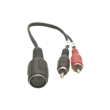 Cablu DIN 5pini mama la 2x RCA tata