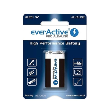 Baterie alcalina 6LR61 9V EverActive